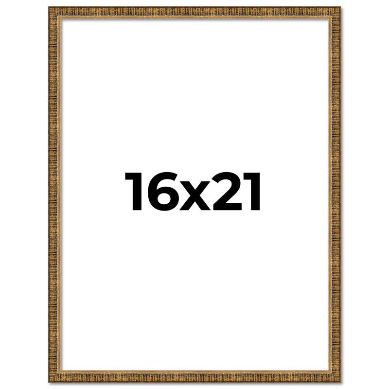 16x21 Frame Gold Solid Wood Picture Frame - Complete Modern Photo