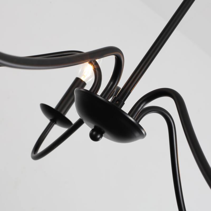 5-Light Rustic Farmhouse Candle Chandelier for Bedroom, Kitchen, Living Room and Foyer