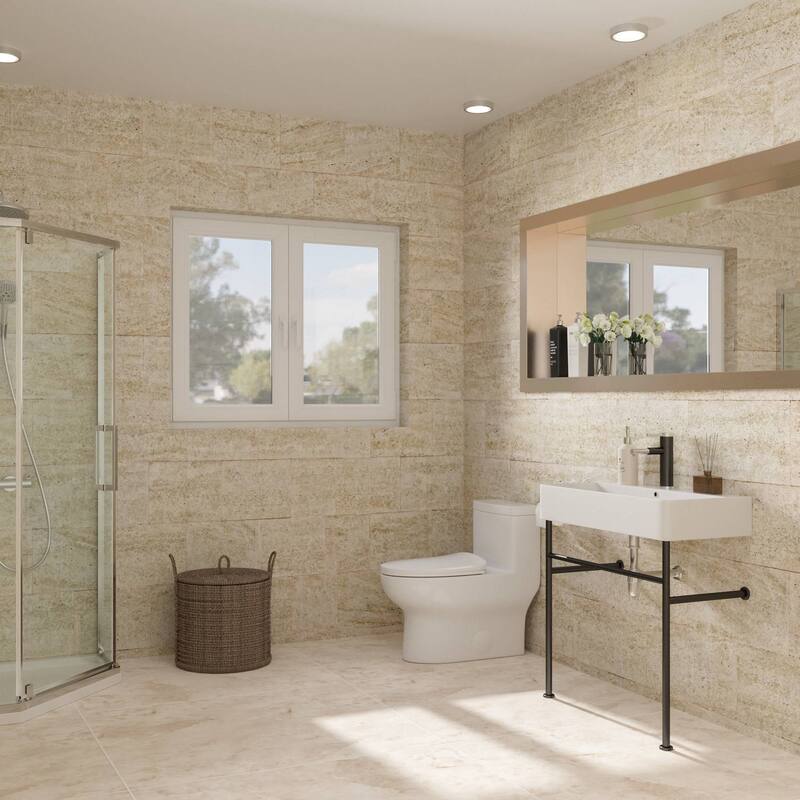Freestanding Bathroom Vanity with Ceramic Sink