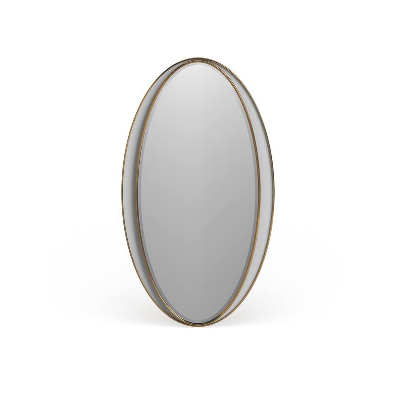 Allan Andrews White & Gold Oval Decorative Rania Wall Mirror