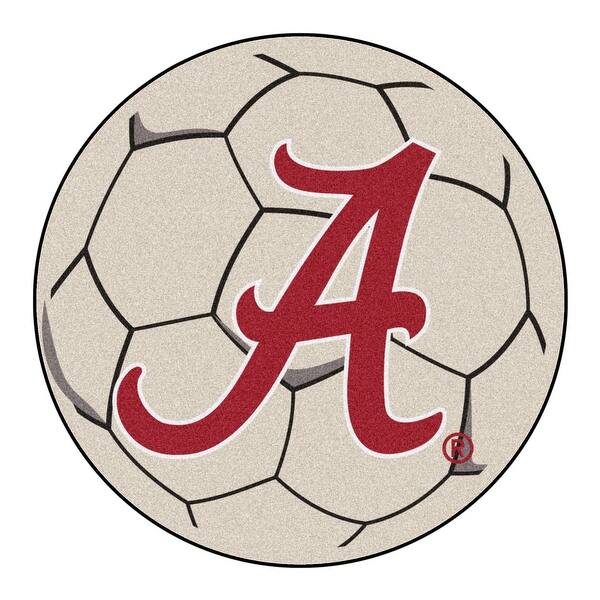 Ncaa University Of Alabama Crimson Tide Soccer Ball Mat Round Area Rug Na