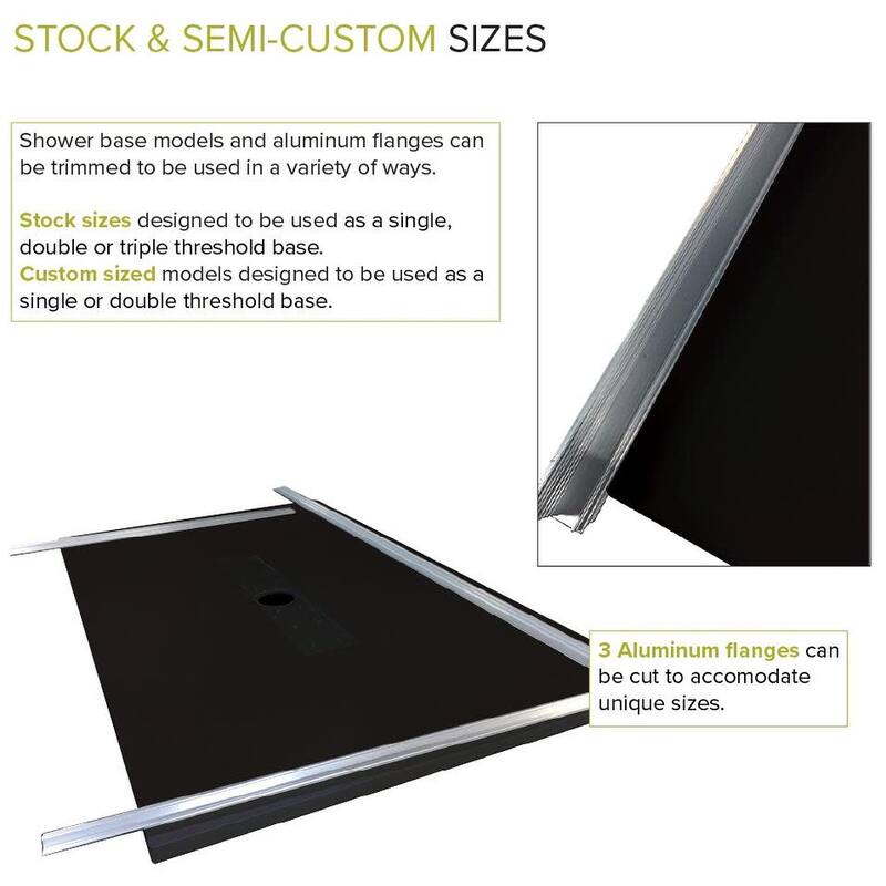 Transolid TRS_FZS5140C Trimslate 51" x 40" Rectangular Shower Base