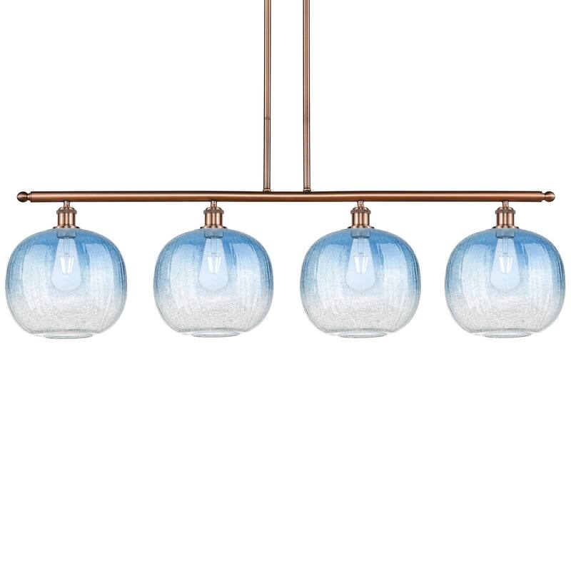 Innovations Lighting 516-4I-13-49 Brookhaven Sphere Linear Brookhaven - Antique Copper / Sapphire Blue