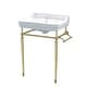 preview thumbnail 10 of 9, Whitehaus Victoriahaus 23-1/2" Rectangular Ceramic Lavatory Console