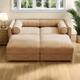 Option 2 Seater with 2 Ottoman Camel