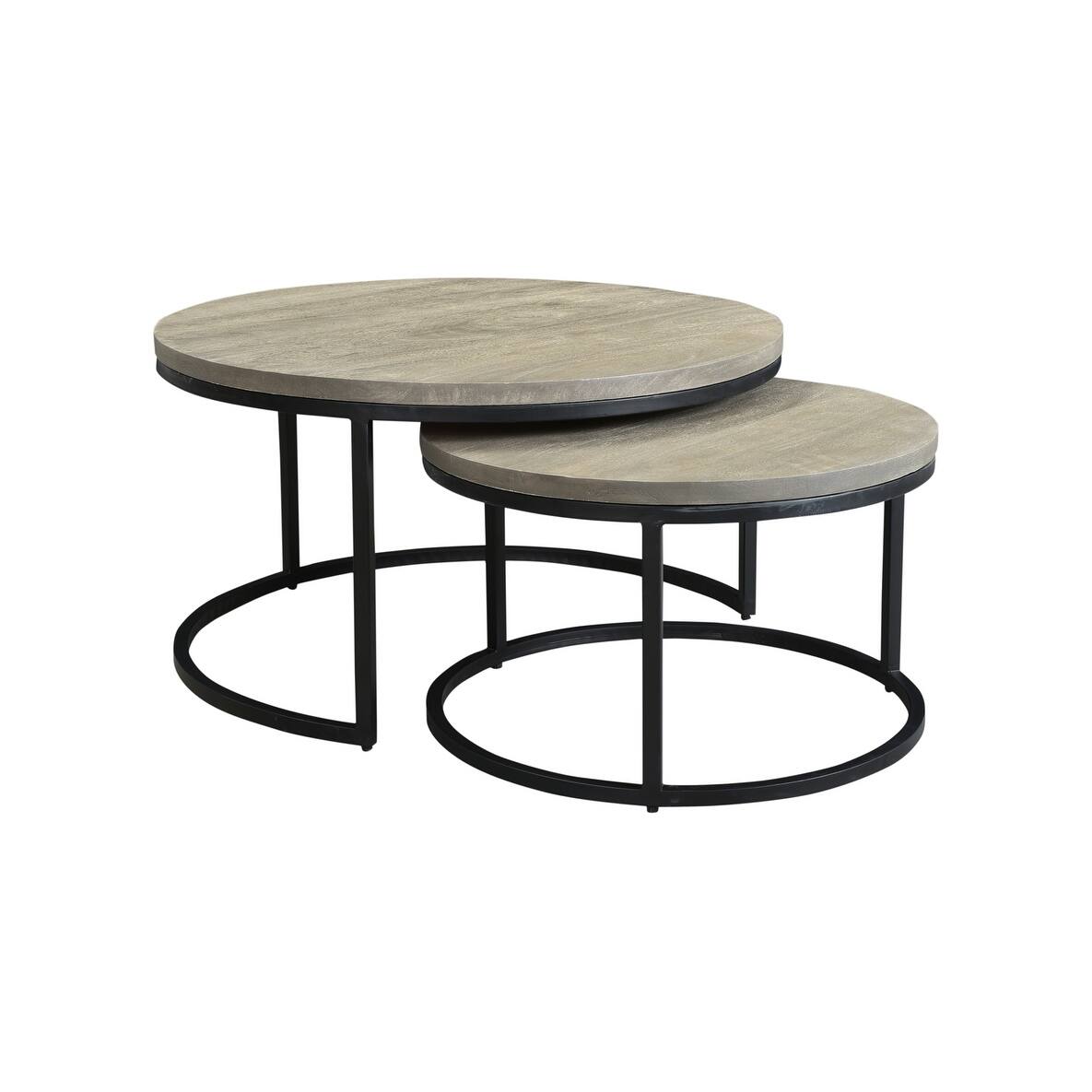 Macari Modern Nesting Coffee and Side Tables (Set of 2) Bed Bath