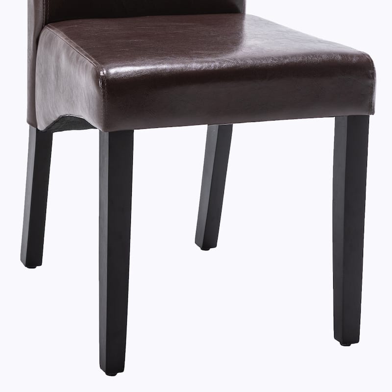 Modern Faux Leather 2 Piece Dining Room Chair