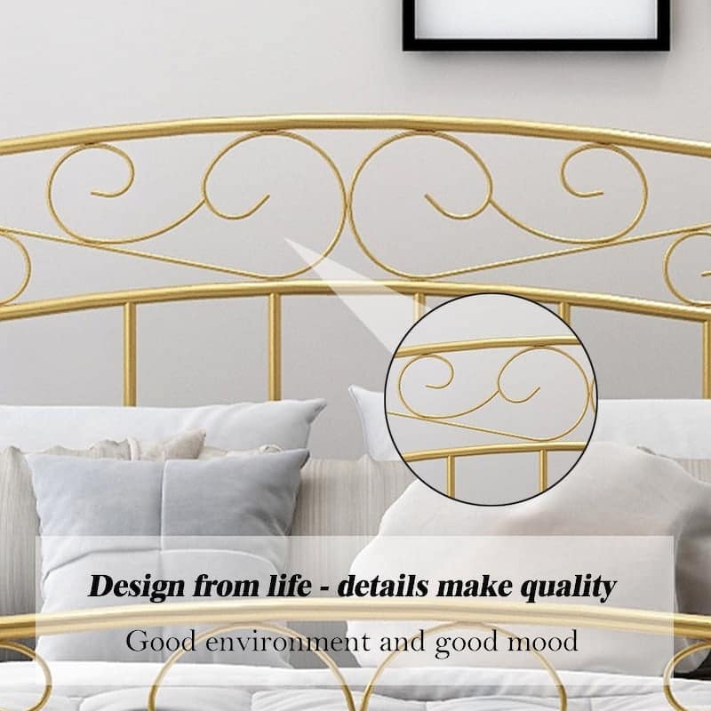 Alazyhome Traditional Metal 4-post Canopy Bed Frame
