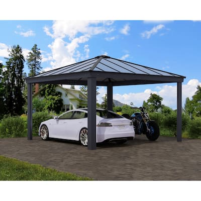 Canopia Colorado 14 ft. Gray/Gray Opaque Outdoor Carport