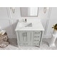 preview thumbnail 123 of 128, Willow Collections 36 in x 22 Aberdeen Freestanding Left Offset Sink Bathroom Vanity with Quartz or Marble Countertop 1.5" Calacatta - Coventry Gray
