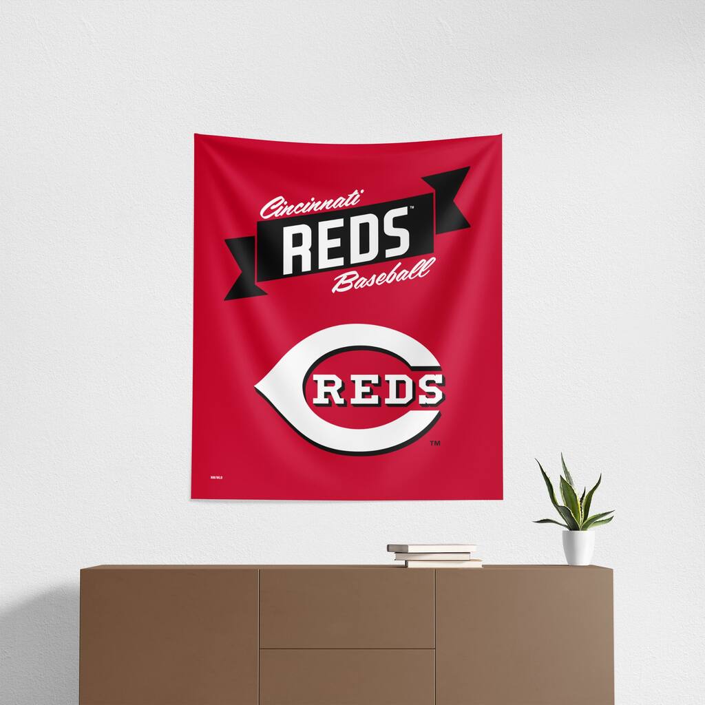MLB Premium Reds Printed Wall Hanging - 34"x40"