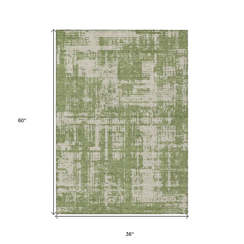 HomeRoots Abstract Transitional Rectangle Outdoor Rug