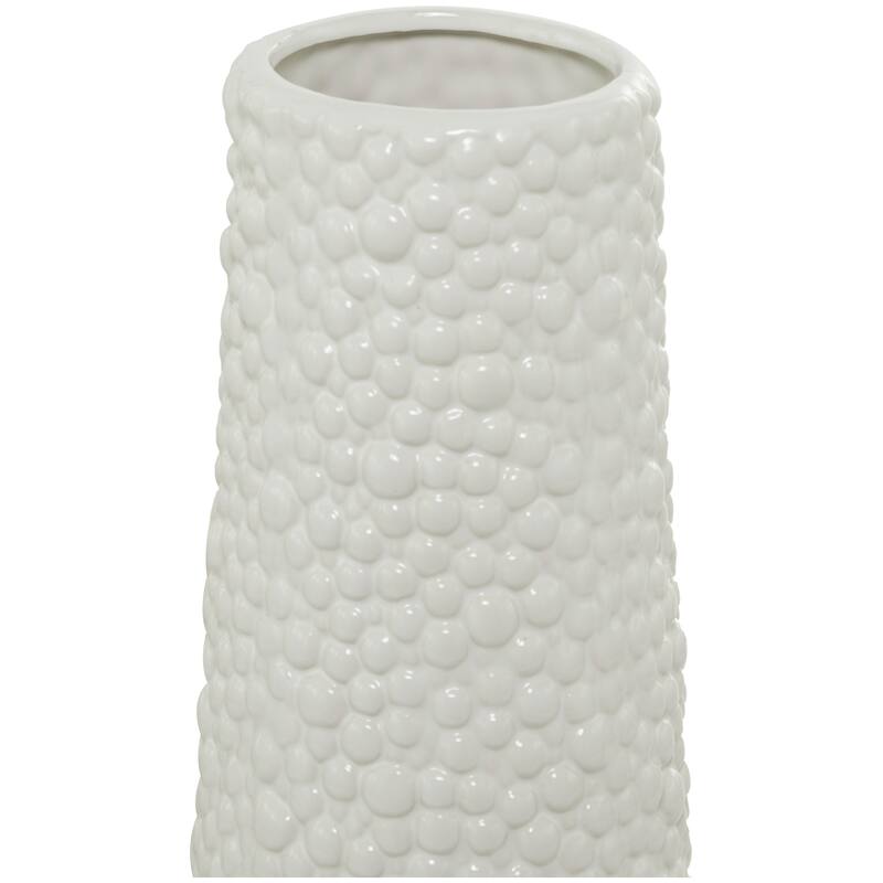 Minimalist Ceramic Modern Tall Vase with Bubble Texture - Silver, Black, Gold, White