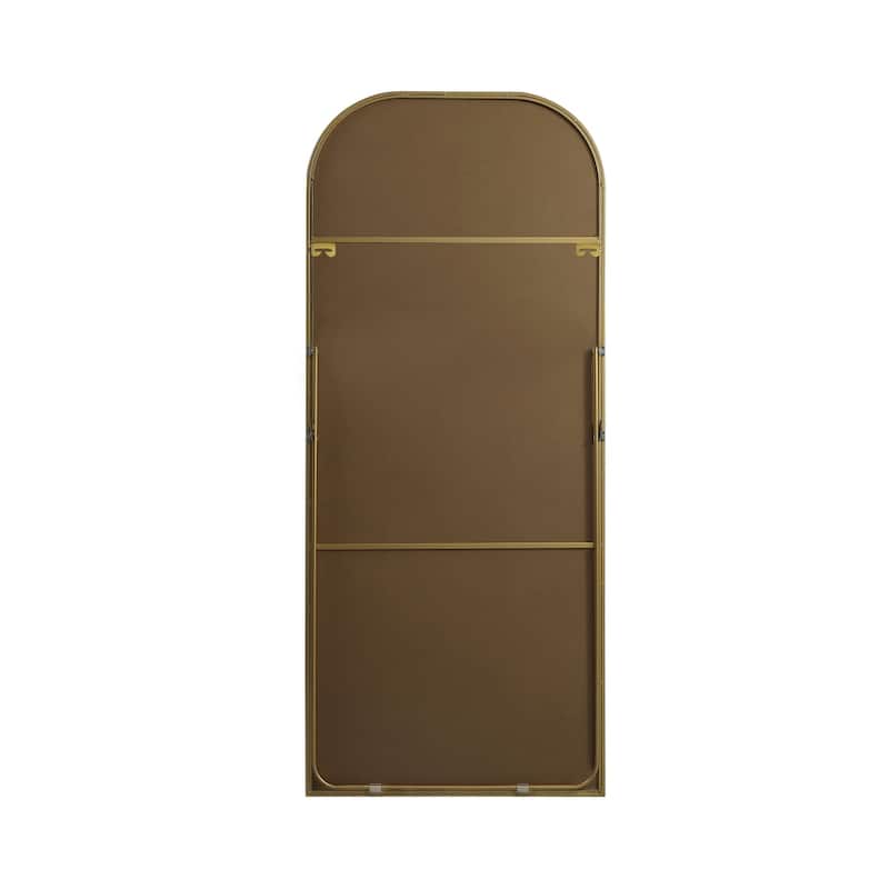 Indigo Home Metal Frame Arch Full Length Mirror 32x76 Inch