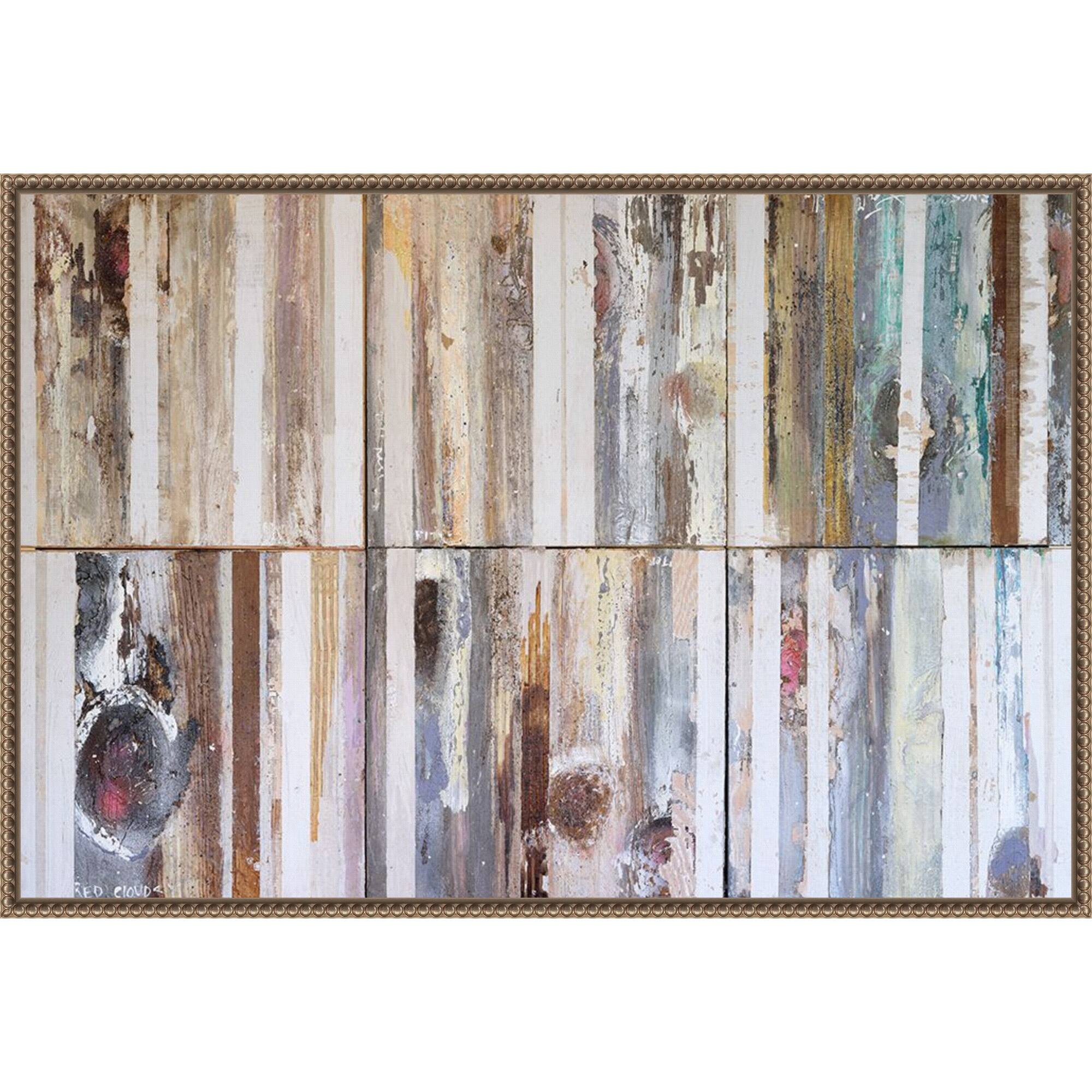 Textured Grain VII by Erin McGee Ferrell Framed Canvas Wall Art Print - Sylvie Beaded Bronze