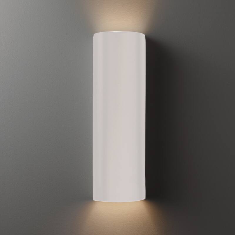 Justice Design Group Ambiance ADA Tube Open Top & Bottom Wall Sconce