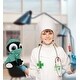 preview thumbnail 4 of 4, DolliBu Large Penguin Sparkle Eyes Doctor Plush with Uniform and Cap - 8 inches