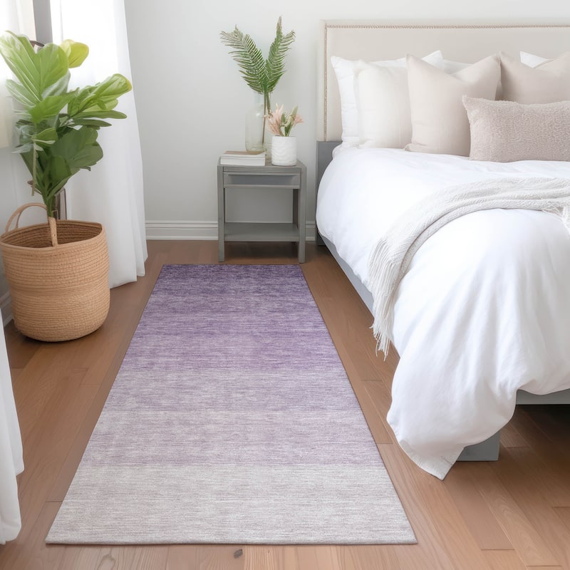 Premium Washable Super Soft Ombre Mod Mayfield Rug - Purple - 2'3" x 7'6"