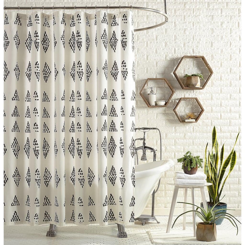 Prosperity Fabric Shower Curtain by Jungalow