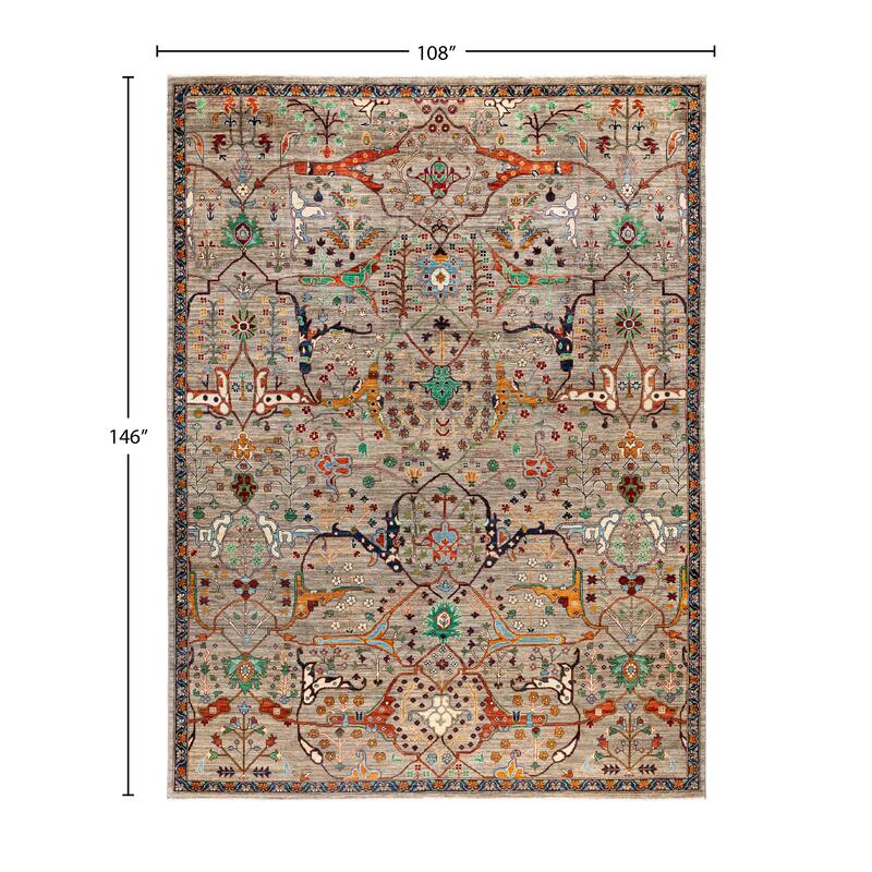 Serapi One-of-a-Kind Hand-Knotted Area Rug - Brown - 9' 0" x 12' 2"