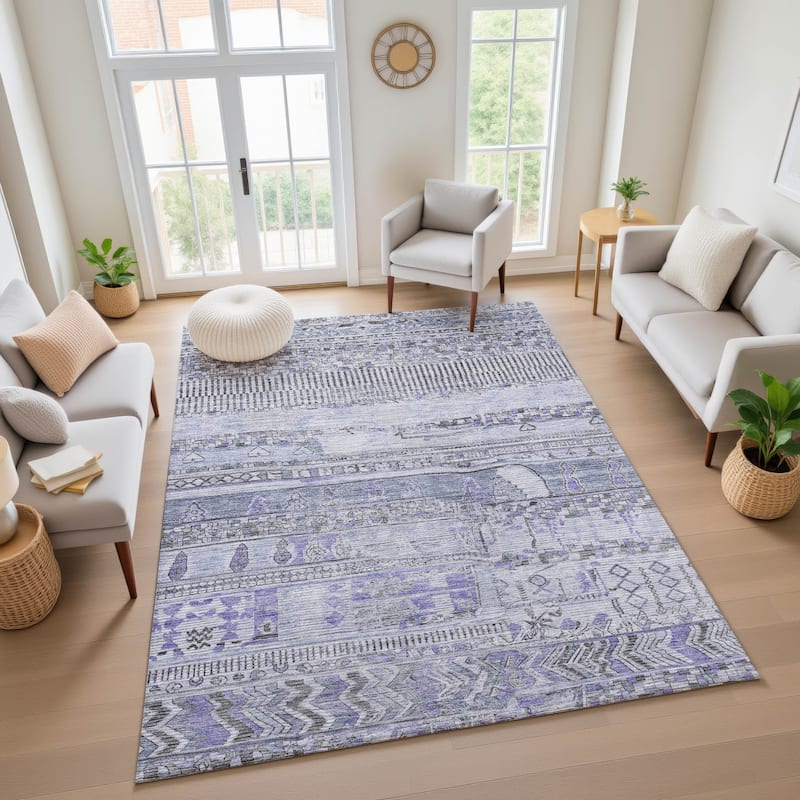 Premium Washable Super Soft Modern Global Mayfield Rug