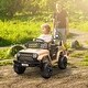 preview thumbnail 10 of 25, Qaba 12V Ride On Truck, Battery Powered Kids Electric Car with Spring Suspension, Remote, LED Headlights, Horn, USB Music Khaki