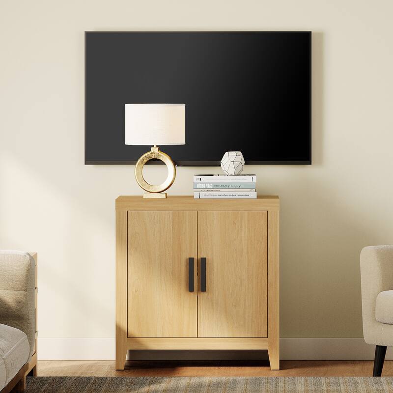 WAMPAT Farmhouse Buffet Cabinet with Door, Kitchen Sideboard for Dining & Living Room