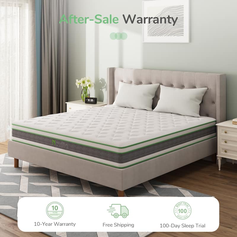 Novilla 10-inch Hybrid Innerspring Mattress with Gel Memory Foam