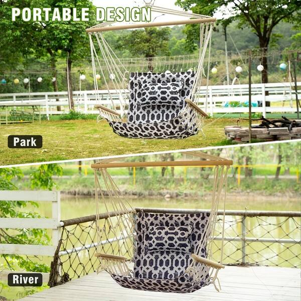 Backyard Expressions Reversible Hanging Rope Swing - Max 275 Lbs ...