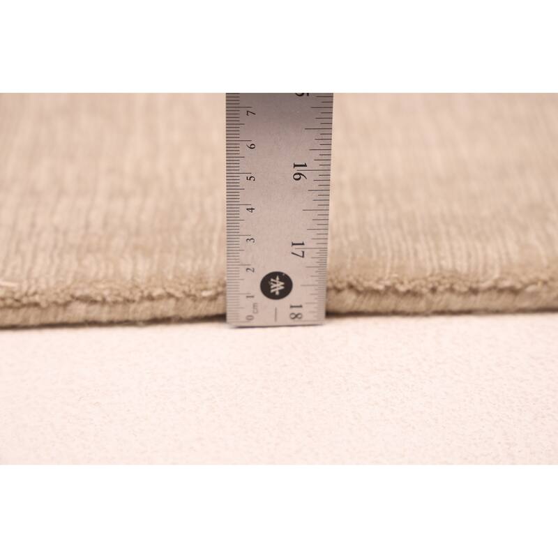 ECARPETGALLERY Hand Loomed Kashkuli Gabbeh Light Khaki Wool Rug - 7'11 x 11'3