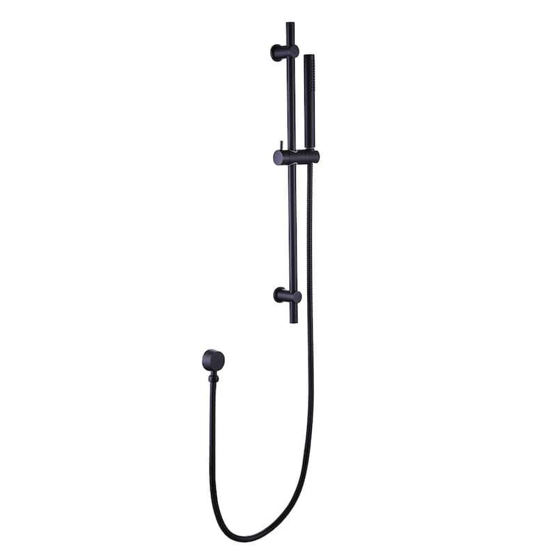 3-Spray Function Hand Shower With Slide Bar Kit In Matte Black