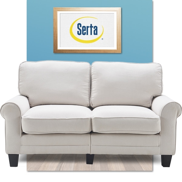 Serta Copenhagen 61" Loveseat for Two People, Pillowed Back Cushions and Rounded Arms, Durable Modern Upholstered Fabric. Opens flyout.