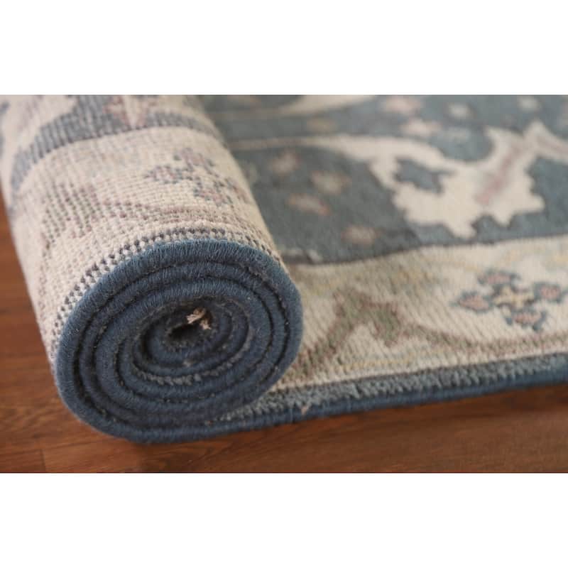 Oushak Indian Runner Rug Handmade Wool Carpet - 2'6"x 9'10"