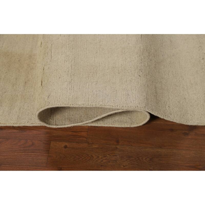 Modern Gabbeh Oriental Area Rug Handmade Solid Wool Carpet - 4'11" x 6'4"