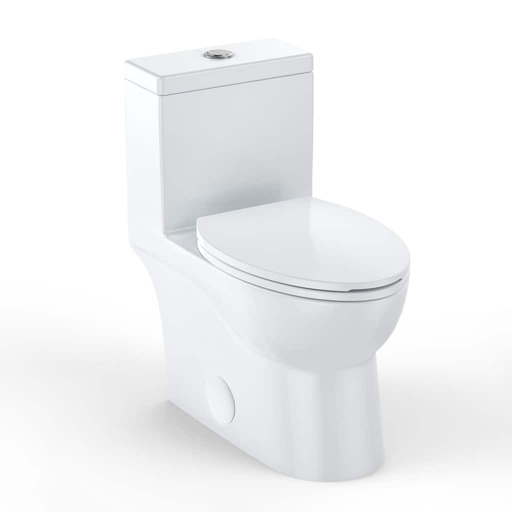 Dual Flush Elongated Toilet with Soft Close Seat - One toilet 2137
