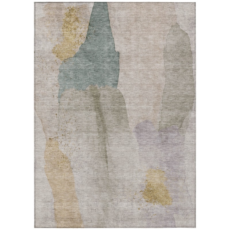 HomeRoots Abstract Transitional Rectangle Outdoor Rug