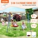 preview thumbnail 30 of 33, Swing Sets for Backyard, Toddler Swing Set Foldable Metal Stand, Easy to Assemble, Swingset Indoor/Outdoor