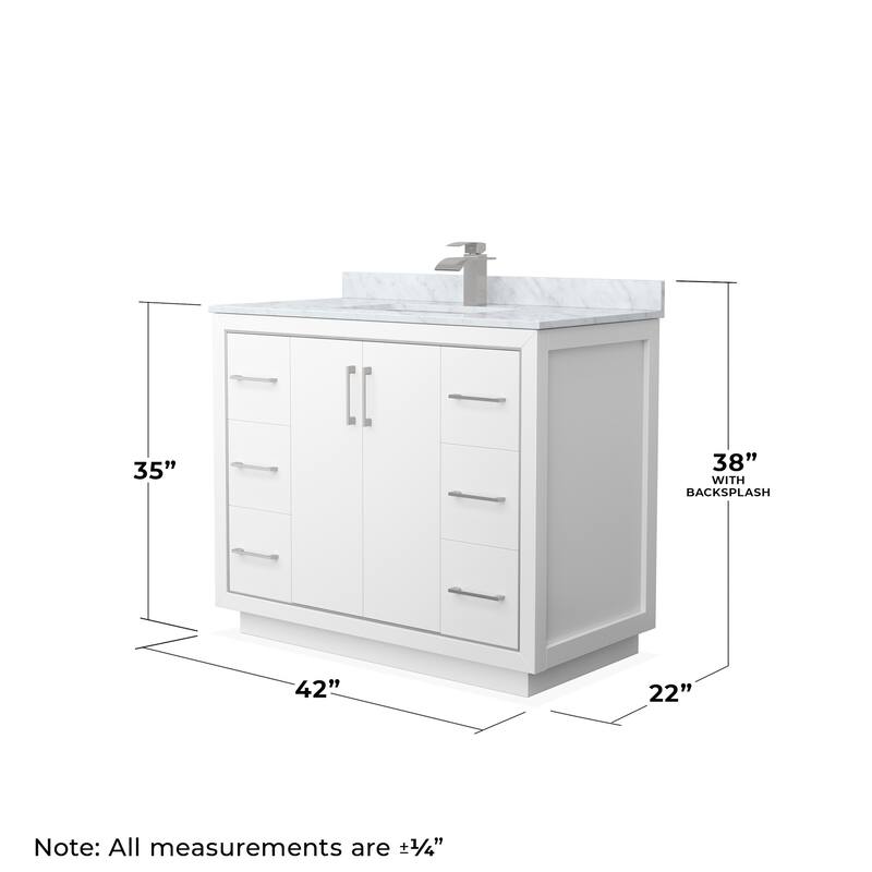 Wyndham Collection WCF1111-42S-NAT-M34 Icon 42" Free Standing Single