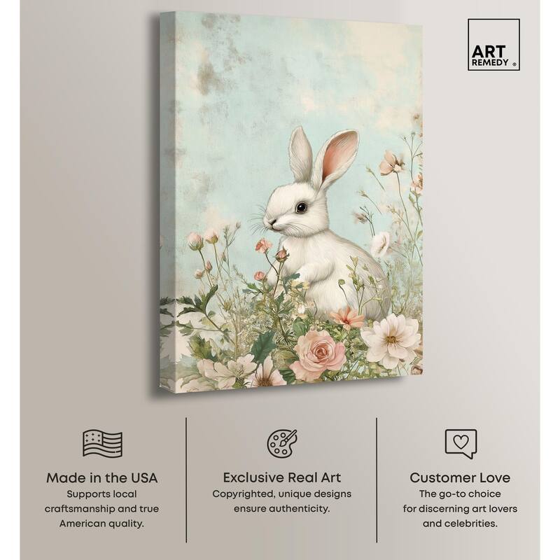 Easter Bunny Canvas by Art Remedy, Gallery Wrapped
