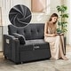 preview thumbnail 17 of 28, 3-in-1 Convertible Sleeper Sofa Bed with Pull-Out Bed, Corduroy Futon, Charging Port & Side Pocket