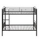 preview thumbnail 9 of 11, Twin Over Twin Metal Bunk Bed Ideal for Kids Rooms and Guest Spaces