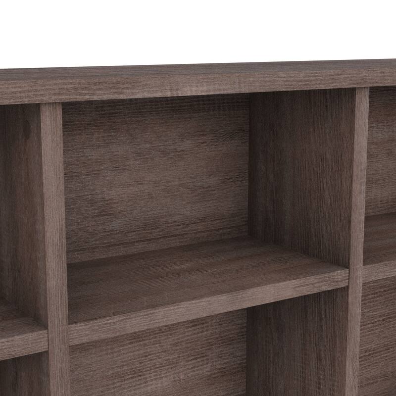 DH BASIC Transitional 6-Shelf Bookcase Headboard by Denhour