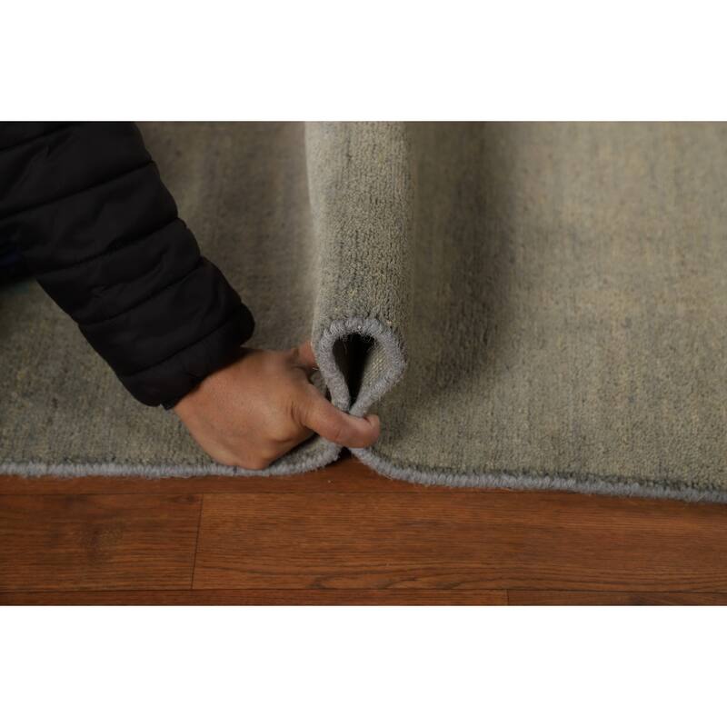 Modern Tribal Gabbeh Oriental Rug Handmade Green Wool Carpet - 2'9" x 4'0"