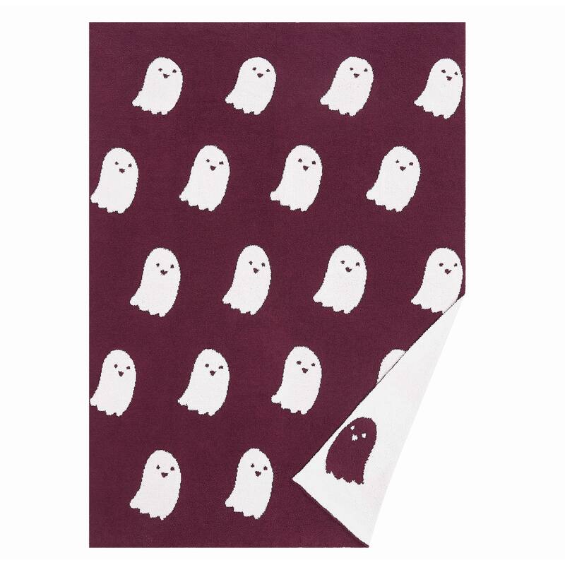 Truly Soft Cozy Ghost Reversible 50x70 Throw