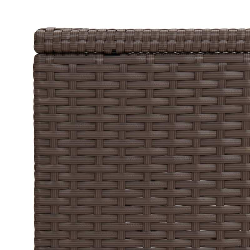 vidaXL C Table Brown/Black 15.7"x13.8"x23.6" Poly Rattan - 15.7" x 13.8" x 23.6"