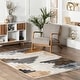 preview thumbnail 1 of 28, Nuloom Vickie Abstract Fringe Area Rug Navy - Oval - 6' 7" x 10' 2"