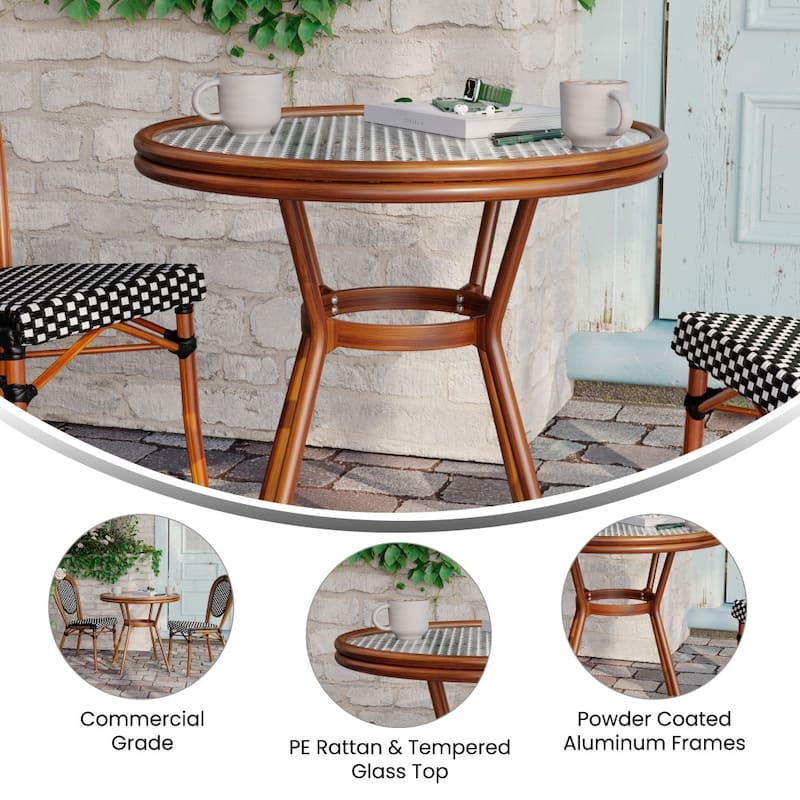 Bistro Table with Metal Frame
