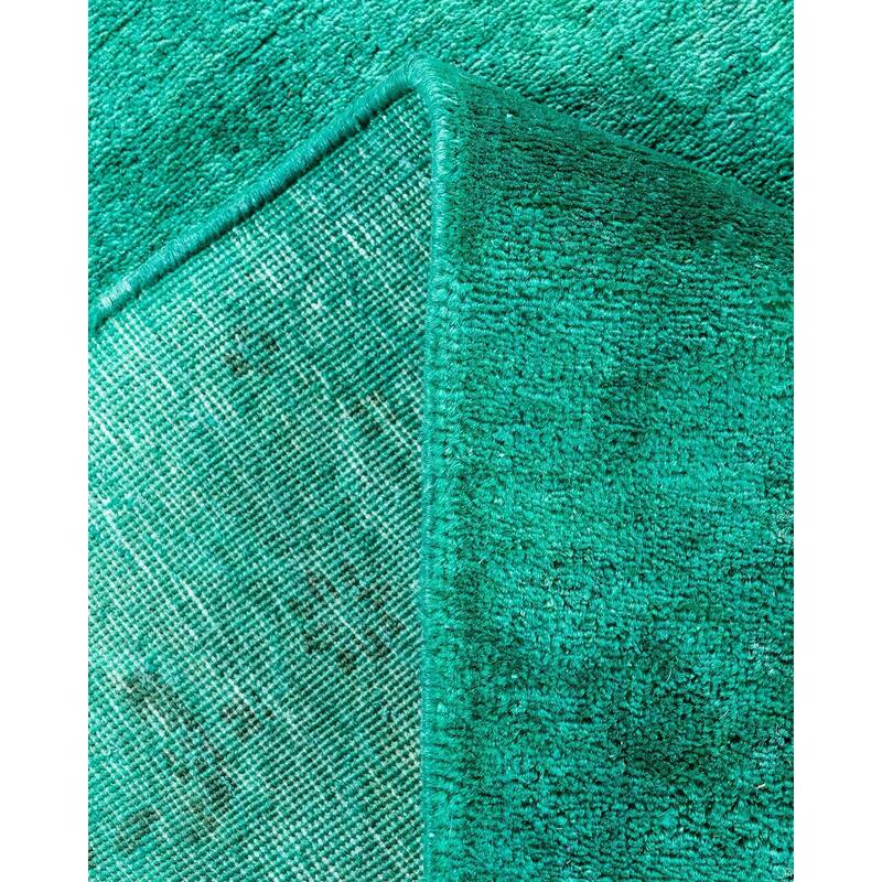 Contemporary Overdyed Wool Hand Knotted Runner - 2' 7" x 9' 3"