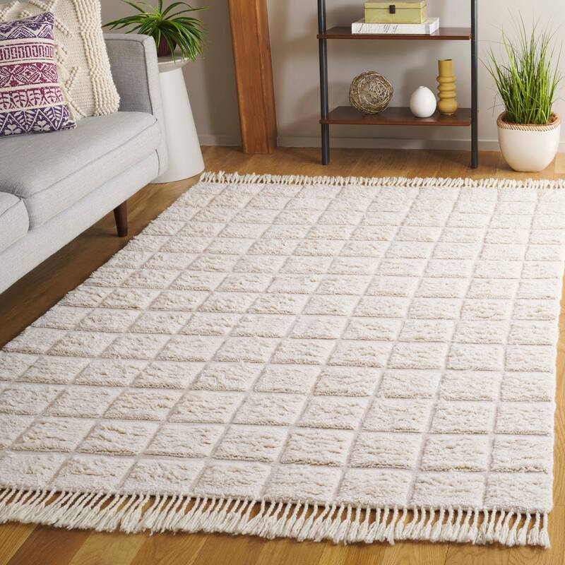 SAFAVIEH Handmade Vermont Kyra Transitional Wool Rug - 3' x 5' - Ivory