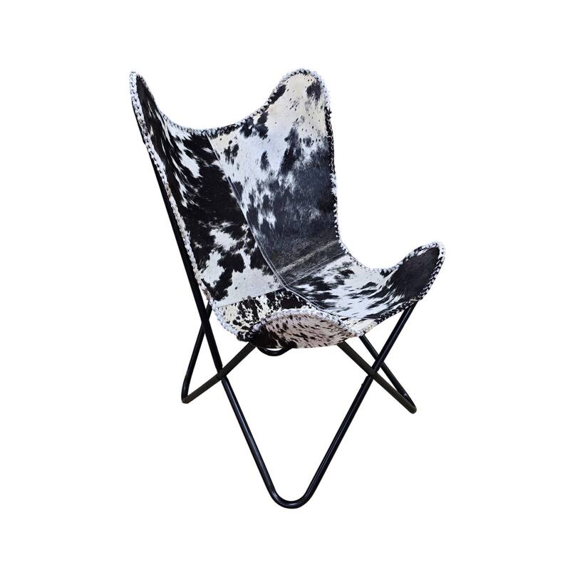 Carolina Living Monroe Butterfly Chair - Black/White